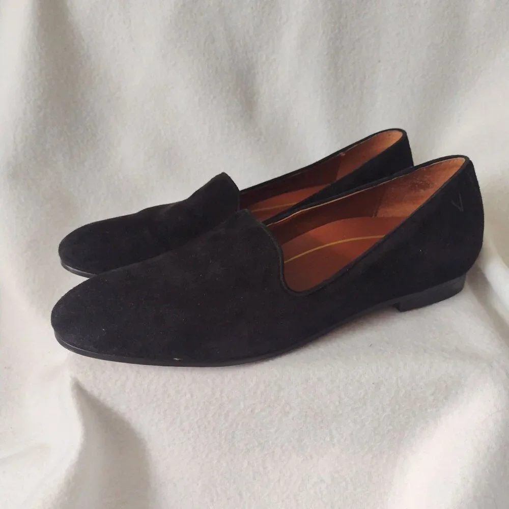 Vionic Willa Black Suede Loafers 8 Comfort Slip-On Business Casual Shoes - Picture 10 of 10